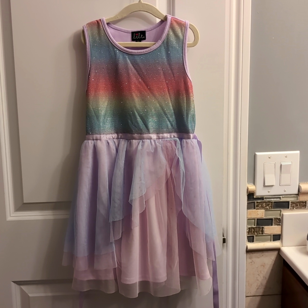 Rainbow lilt fancy tulle dress
